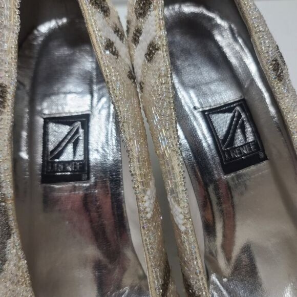 Vintage 1980s J. Renee Beaded Formal Wedding High Heels size 9 M - Picture 11 of 16